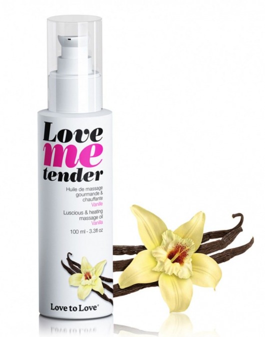 Съедобное согревающее массажное масло Love Me Tender Vanilla с ароматом ванили - 100 мл. - Love to Love - купить с доставкой в Нижнем Тагиле