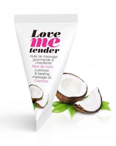 Съедобное согревающее массажное масло Love Me Tender Cocos с ароматом кокоса - 10 мл. - Love to Love - купить с доставкой в Нижнем Тагиле