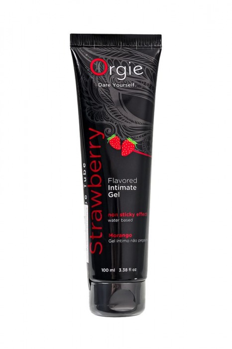 Интимный гель на водной основе Lube Tube Strawberry с клубничным вкусом - 100 мл. - ORGIE - купить с доставкой в Нижнем Тагиле