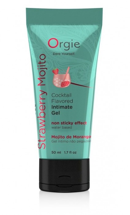 Съедобный интимный гель Orgie Lube Tube Cocktail Strawberry Mojito - 50 мл. - ORGIE - купить с доставкой в Нижнем Тагиле