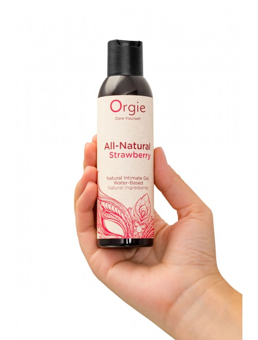 Интимный гель на водной основе All-Natural Strawberry с ароматом клубники - 150 мл. - ORGIE - купить с доставкой в Нижнем Тагиле