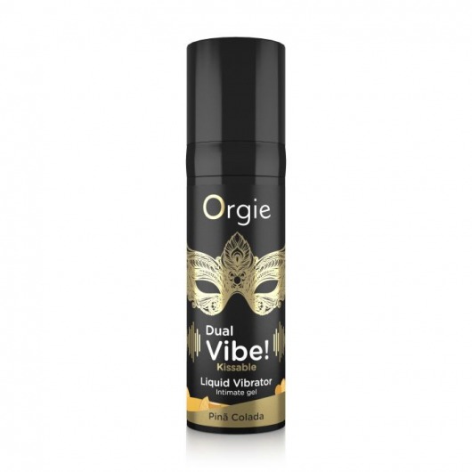 Съедобный гель Dual Vibe Pina Colada с эффектом вибрации и вкусом коктейля пина колада - 15 мл. - ORGIE - купить с доставкой в Нижнем Тагиле