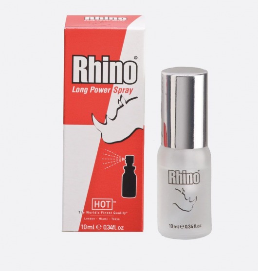 Пролонгирующий спрей для мужчин Rhino - 10 мл. - HOT - купить с доставкой в Нижнем Тагиле