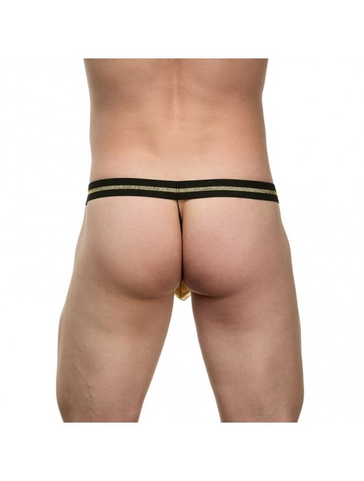 Мужские золотисто-черные трусы-стринги - La Blinque купить с доставкой