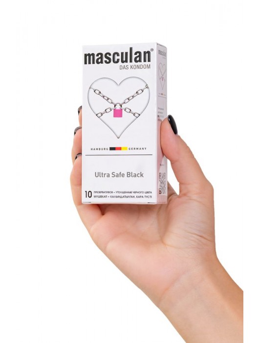 Ультрапрочные презервативы Masculan Ultra Safe Black - 10 шт. - Masculan - купить с доставкой в Нижнем Тагиле