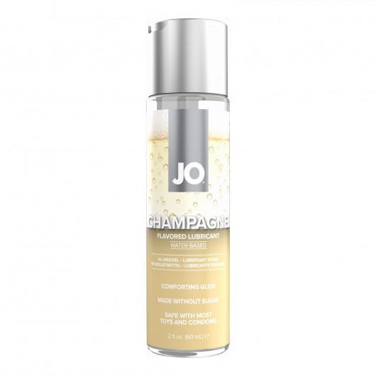 Лубрикант на водной основе JO H2O Champagne Flavored Lubricant с ароматом шампанского - 60 мл. - System JO - купить с доставкой в Нижнем Тагиле