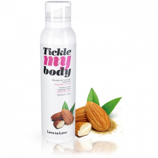 Массажная хрустящая пенка Tickle My Body Sweet Almonds с ароматом миндаля - 150 мл. - Love to Love - купить с доставкой в Нижнем Тагиле