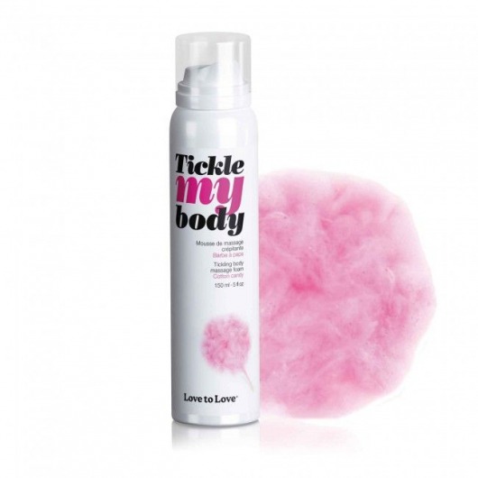 Массажная хрустящая пенка Tickle My Body Cotton Candy с ароматом сладкой ваты - 150 мл. - Love to Love - купить с доставкой в Нижнем Тагиле