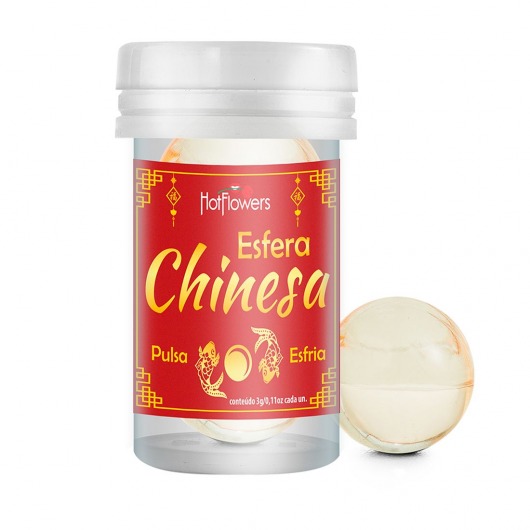 Интимный гель Chinesa Esfera с охлаждающе-пульсирующим эффектом (2 шарика по 3 гр.) - HotFlowers - купить с доставкой в Нижнем Тагиле