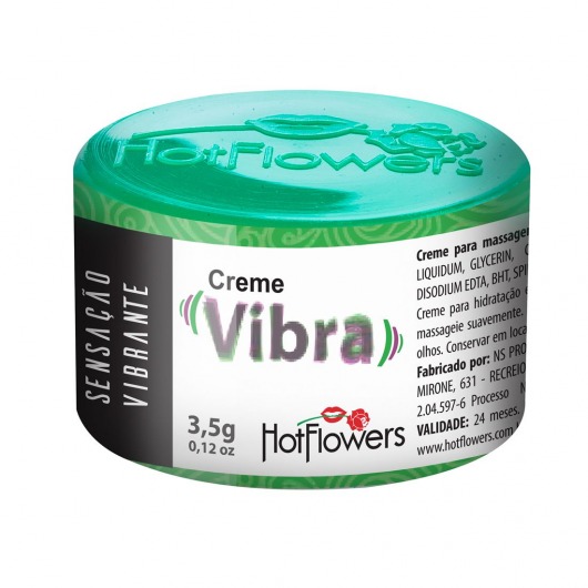 Возбуждающий крем Vibra с эффектом вибрации - 3,5 гр. - HotFlowers - купить с доставкой в Нижнем Тагиле
