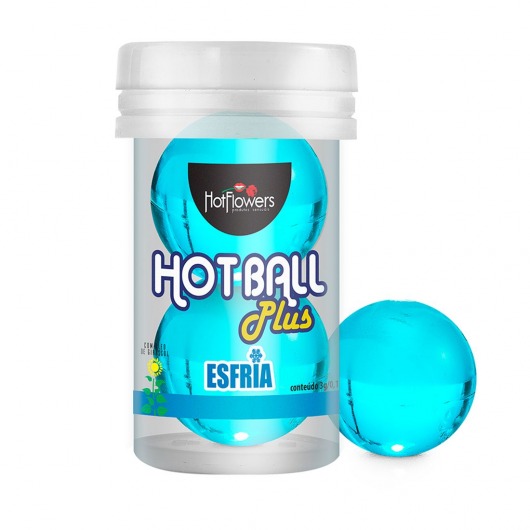 Лубрикант на масляной основе Hot Ball Plus с охлаждающим эффектом (2 шарика по 3 гр.) - HotFlowers - купить с доставкой в Нижнем Тагиле