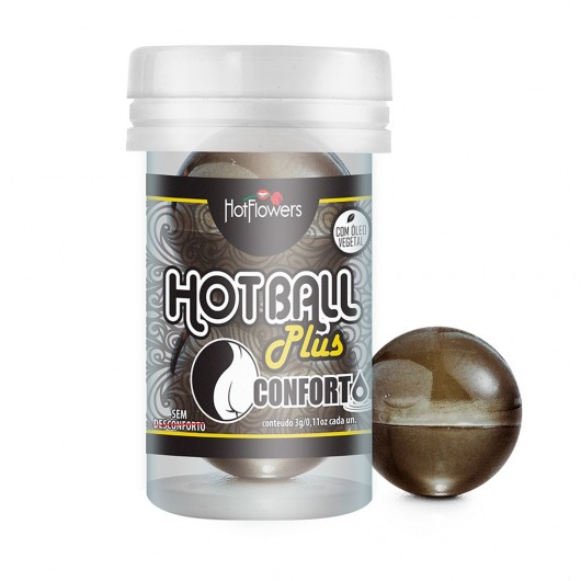 Анальный лубрикант на масляной основе Hot Ball Plus Conforto (2 шарика по 3 гр.) - HotFlowers - купить с доставкой в Нижнем Тагиле