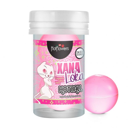 Лубрикант на силиконовой основе с эффектом вибрации Xana Loka Hot Ball (2 шарика по 3 гр.) - HotFlowers - купить с доставкой в Нижнем Тагиле