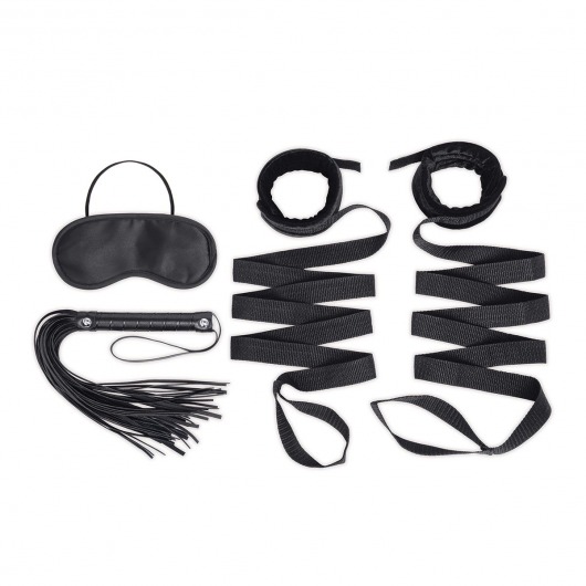 Эротический набор 4PC Bondage Bed Strap   Flogger Kit - Lux Fetish - купить с доставкой в Нижнем Тагиле