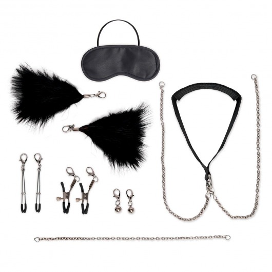 Большой эротический набор из 12 предметов Interchangeable Collar   Nipple Clips Set - Lux Fetish - купить с доставкой в Нижнем Тагиле