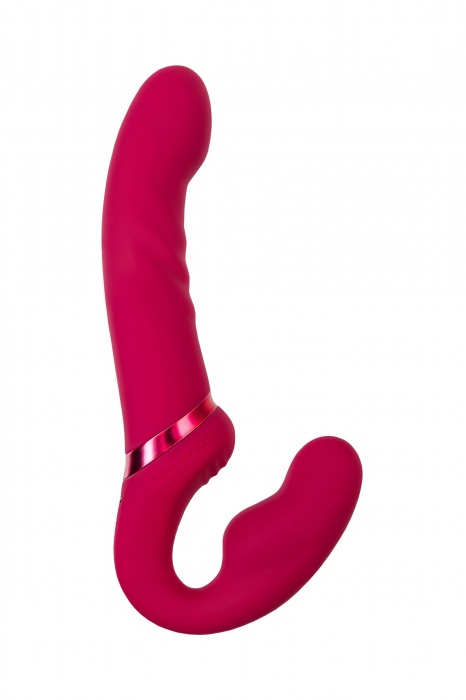 Малиновый безремневой страпон Lapis - 23 см. - Lovense - купить с доставкой в Нижнем Тагиле