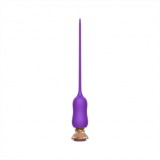 Фиолетовый тонкий стимулятор Nipple Vibrator - 23 см. - I-MOON - купить с доставкой в Нижнем Тагиле