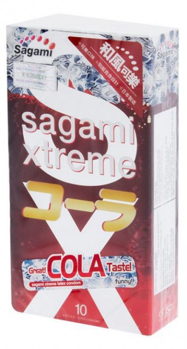 Ароматизированные презервативы Sagami Xtreme COLA - 10 шт. - Sagami - купить с доставкой в Нижнем Тагиле