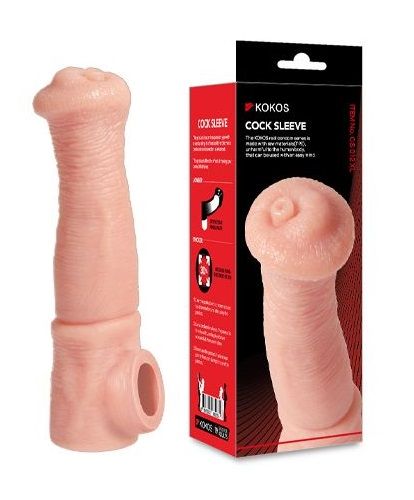 Телесная фантазийная насадка на член Cock Sleeve Size L - KOKOS - в Нижнем Тагиле купить с доставкой