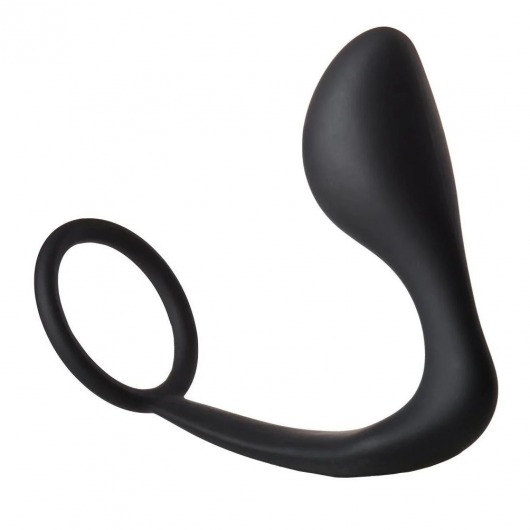 Черное эрекционное кольцо с анальной пробкой Anal Plug With Cockring - Dream Toys - в Нижнем Тагиле купить с доставкой