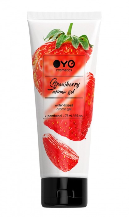 Лубрикант на водной основе OYO Aroma Gel Strawberry с ароматом клубники - 75 мл. - OYO - купить с доставкой в Нижнем Тагиле