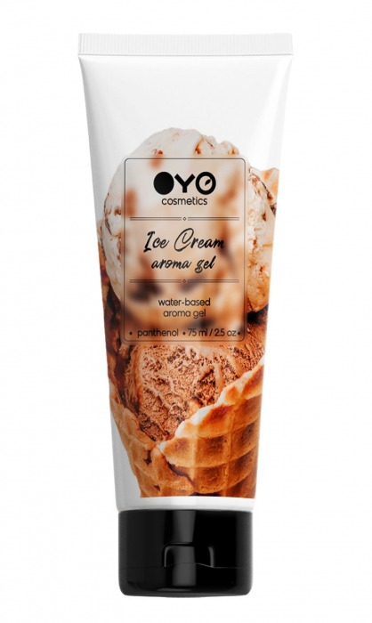 Лубрикант на водной основе OYO Aroma Gel Ice Cream с ароматом пломбира - 75 мл. - OYO - купить с доставкой в Нижнем Тагиле