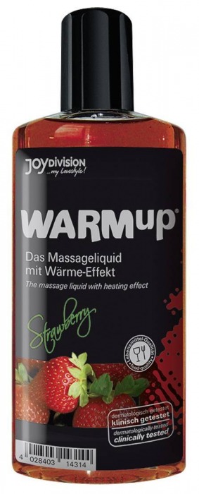 Разогревающее масло WARMup Strawberry - 150 мл. - Joy Division - купить с доставкой в Нижнем Тагиле