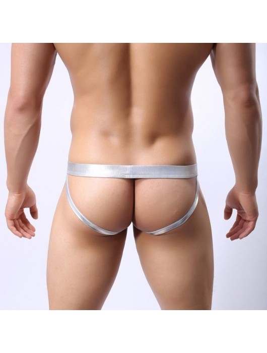 Серебристые мужские трусы-джоки - WowHomme купить с доставкой