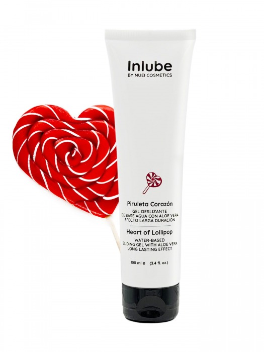 Смазка на водной основе Nuei Inlube Lollipop с алоэ вера и ароматом леденцов - 100 мл. - Nuei cosmetics - купить с доставкой в Нижнем Тагиле