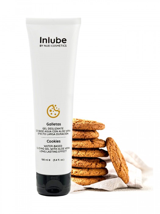 Лубрикант на водной основе Nuei Inlube с алоэ вера и ароматом печенья - 100 мл. - Nuei cosmetics - купить с доставкой в Нижнем Тагиле