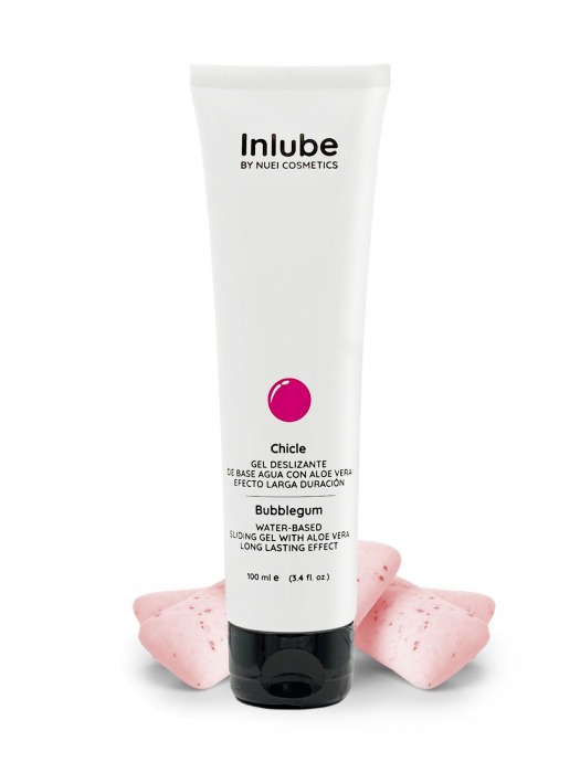 Лубрикант на водной основе Nuei Inlube с алоэ вера и ароматом бабл-гам - 100 мл. - Nuei cosmetics - купить с доставкой в Нижнем Тагиле