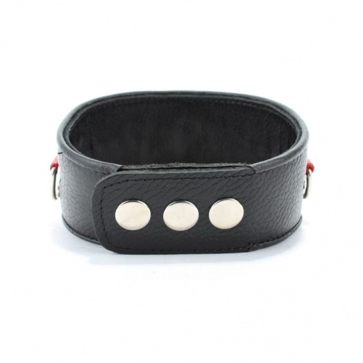 Кожаный ошейник с металлическими клепками - БДСМ Арсенал - купить с доставкой в Нижнем Тагиле