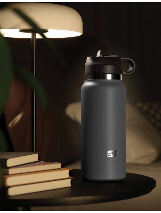 Серый мастурбатор в виде бутылки F*ck Flask - Pipedream - в Нижнем Тагиле купить с доставкой