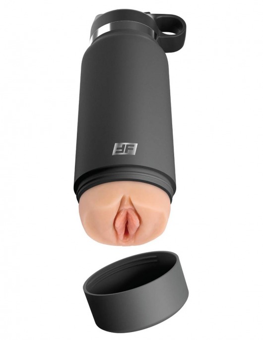 Серый мастурбатор в виде бутылки F*ck Flask - Pipedream - в Нижнем Тагиле купить с доставкой