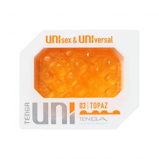 Оранжевый мастурбатор-стимулятор Tenga Uni Topaz - Tenga - в Нижнем Тагиле купить с доставкой
