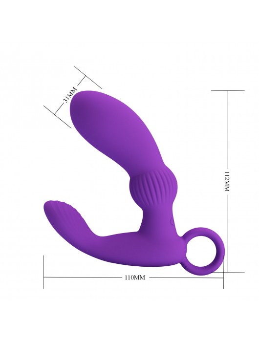 Фиолетовый вибромассажёр для массажа простаты Cayla - 11,2 см. - Baile - в Нижнем Тагиле купить с доставкой