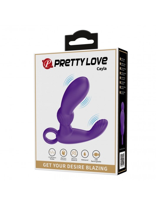Фиолетовый вибромассажёр для массажа простаты Cayla - 11,2 см. - Baile - в Нижнем Тагиле купить с доставкой