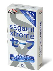 Презервативы Sagami Xtreme Ultrasafe с двойным количеством смазки - 10 шт. - Sagami - купить с доставкой в Нижнем Тагиле