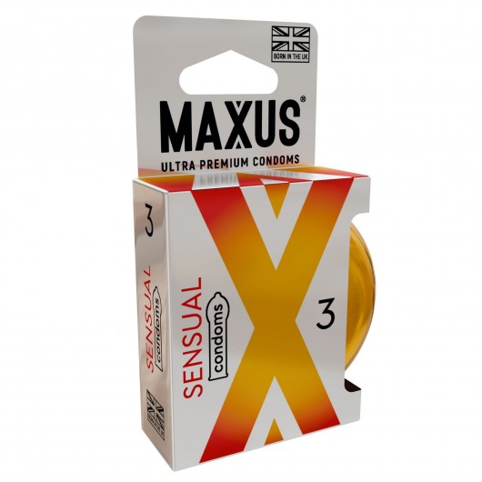 Презервативы анатомической формы Maxus Sensual - 3 шт. - Maxus - купить с доставкой в Нижнем Тагиле
