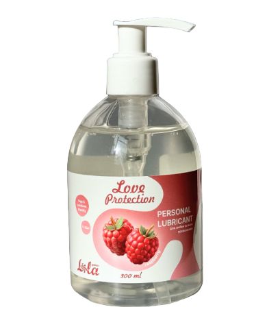 Лубрикант на водной основе Love Protection Raspberry с ароматом малины - 300 мл. - Lola Games - купить с доставкой в Нижнем Тагиле