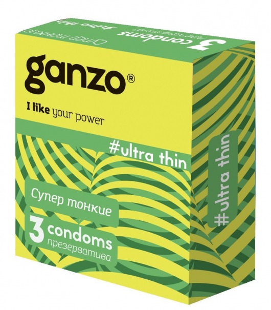Ультратонкие презервативы Ganzo Ultra thin - 3 шт. - Ganzo - купить с доставкой в Нижнем Тагиле