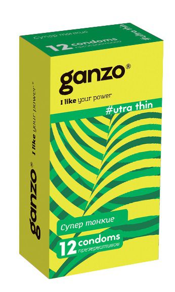 Ультратонкие презервативы Ganzo Ultra thin - 12 шт. - Ganzo - купить с доставкой в Нижнем Тагиле