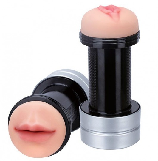 Двусторонний мастурбатор REALSTUFF 2 IN 1 HUMMER MOUTH   VAGINA - ротик и вагина - Dream Toys - в Нижнем Тагиле купить с доставкой