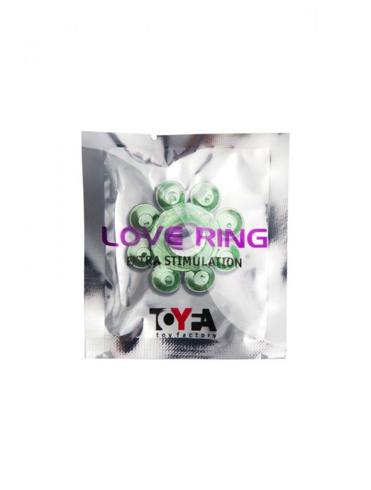 Зеленое эрекционное кольцо-цветок - Toyfa Basic - в Нижнем Тагиле купить с доставкой