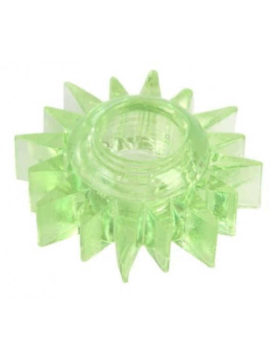 Зеленое эрекционное кольцо-солнце - Toyfa Basic - в Нижнем Тагиле купить с доставкой
