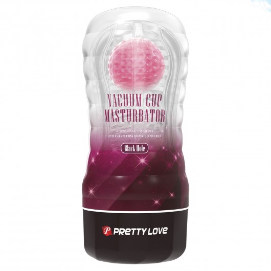 Прозрачный текстурированный мастурбатор Vacuum Cup Masturbator Black Hole - Baile - в Нижнем Тагиле купить с доставкой