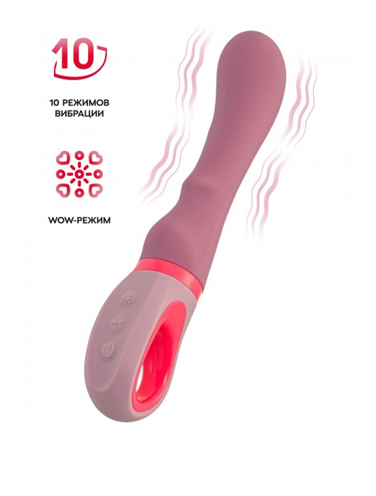 Розовый вибратор для G-стимуляции Rose - 19 см. - ToyFa