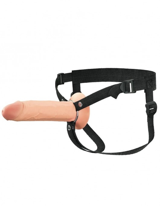 Полый страпон на ремнях 8’’ Hollow Silicone Strap-on - Pipedream - купить с доставкой в Нижнем Тагиле