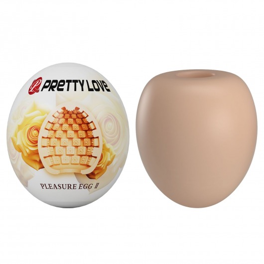 Бежевый мастурбатор-яйцо Pleasure Egg II - Baile - в Нижнем Тагиле купить с доставкой