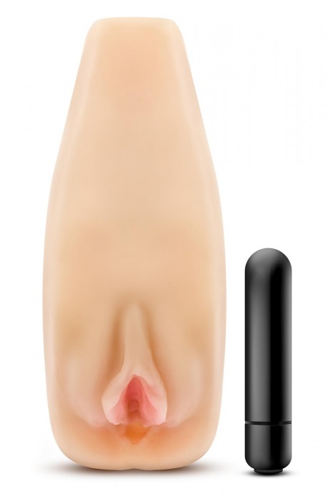 Мастурбатор-вагина с вибрацией Soft   Wet Natasha Realistic Beige Masturbator - Blush Novelties - в Нижнем Тагиле купить с доставкой